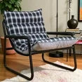 Modern Accent Chair with Metal Frame & Plush Padded Seat - Comfortable Lounge Chair for Living Room, Office, Bedroom