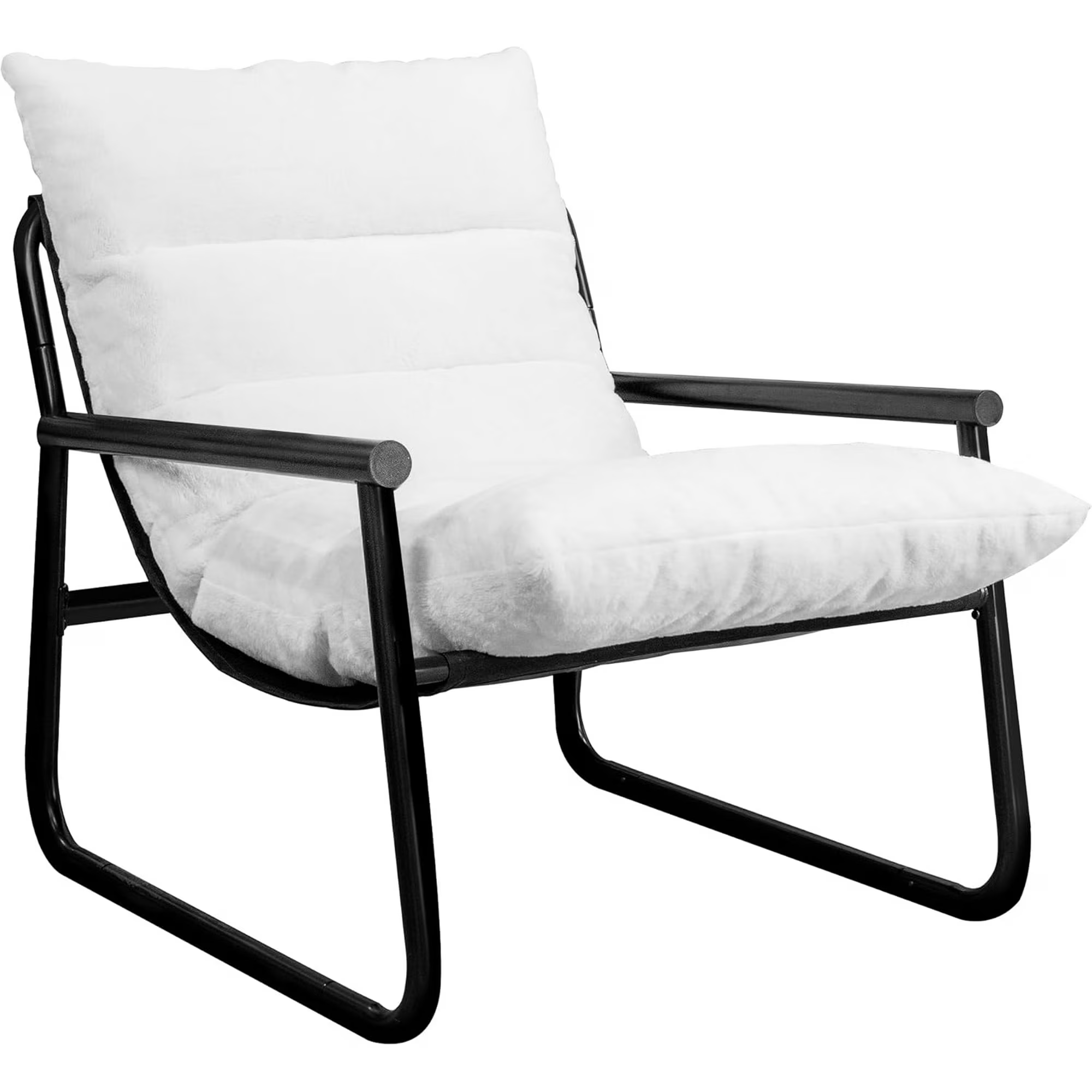 Modern Accent Chair with Metal Frame & Plush Padded Seat - Comfortable Lounge Chair for Living Room, Office, Bedroom