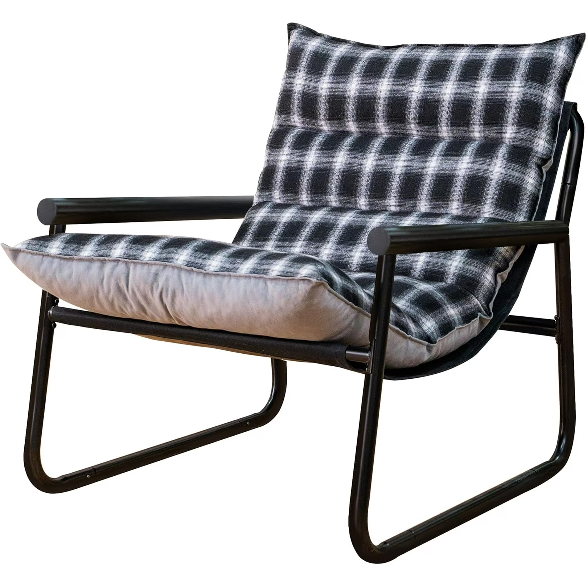 Modern Accent Chair with Metal Frame & Plush Padded Seat - Comfortable Lounge Chair for Living Room, Office, Bedroom