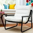 Modern Accent Chair with Metal Frame & Plush Padded Seat - Comfortable Lounge Chair for Living Room, Office, Bedroom