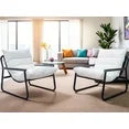 Modern Accent Chair with Metal Frame & Plush Padded Seat - Comfortable Lounge Chair for Living Room, Office, Bedroom