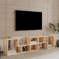 LinkRomat Free-Combination Cube Bookshelf 2 Shelf Bookcase, Deformable Open Storage Bookcase Shelf for Living Room, Bedroom, Home Office, Oak