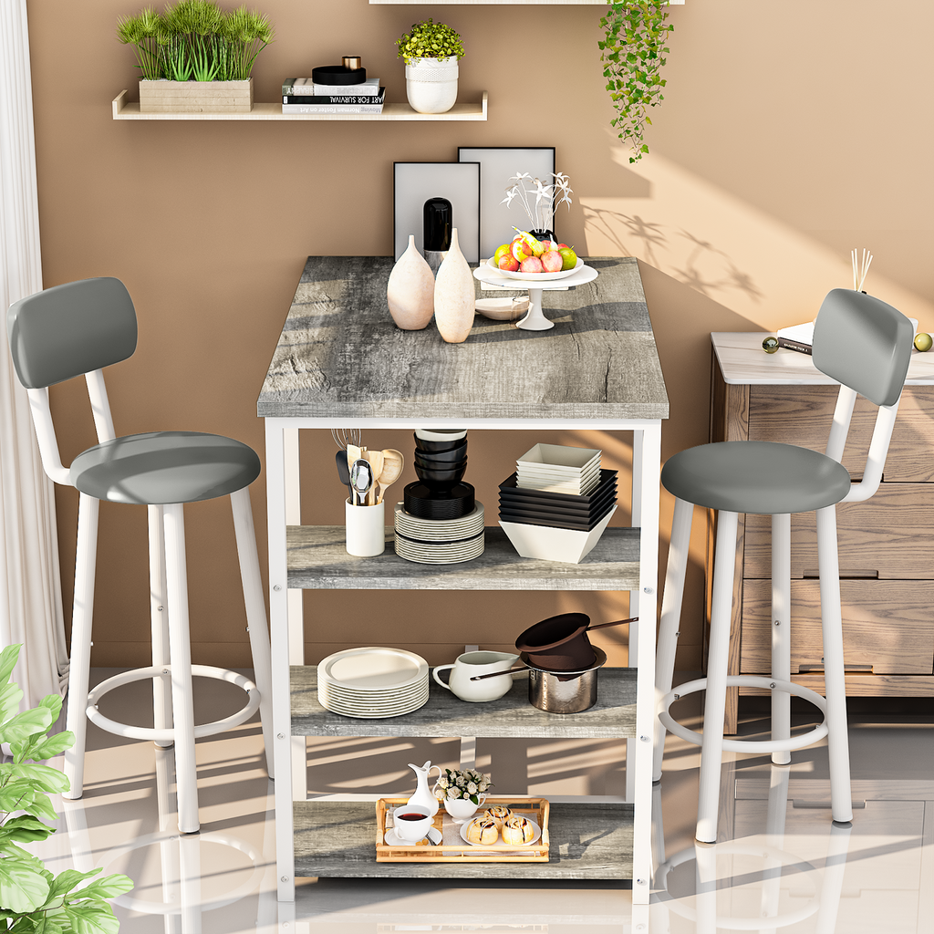 LinkRomat 7-Piece Dining Table Set for 6 with Faux Leather Chairs, Modern Kitchen & Dining Room Table Set, Rectangular Dinner Table and Chairs for 6 People