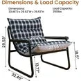 Modern Accent Chair with Metal Frame & Plush Padded Seat - Comfortable Lounge Chair for Living Room, Office, Bedroom