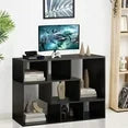 LinkRomat Free-Combination Cube Bookshelf 2 Shelf Bookcase, Deformable Open Storage Bookcase Shelf for Living Room, Bedroom, Home Office, Oak