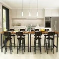 LinkRomat Modern Dining Table Set for 4,Artificial Marble Surface with 4 PU Cushioned Chairs,bar high table and chair sets,White