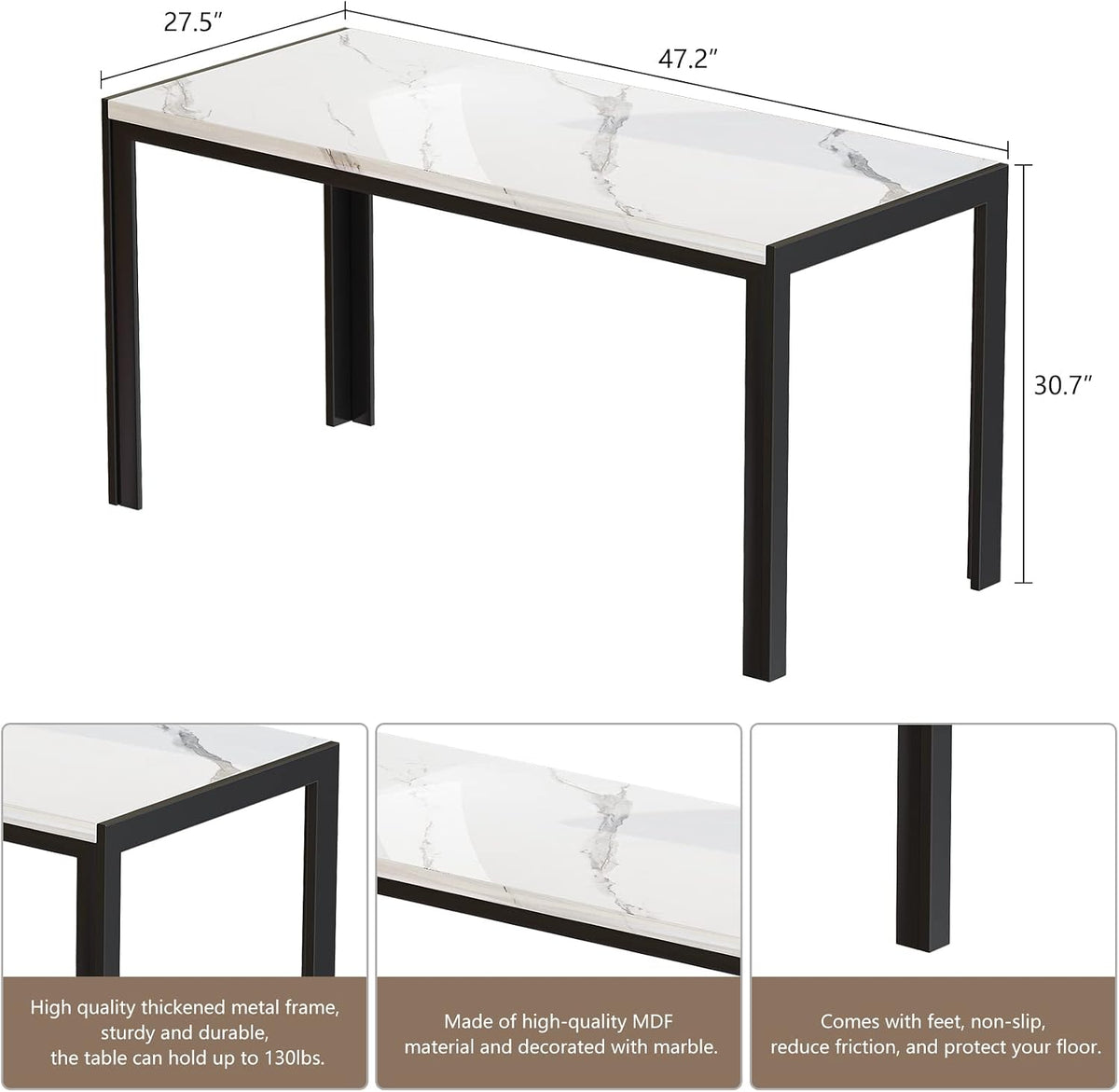 Cvortll Breakfast Nook Table Set,Coffee Table with Bench for 4-6 People, Kitchen Tables Set for Small Spaces