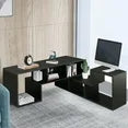 LinkRomat Free-Combination Cube Bookshelf 2 Shelf Bookcase, Deformable Open Storage Bookcase Shelf for Living Room, Bedroom, Home Office, Oak