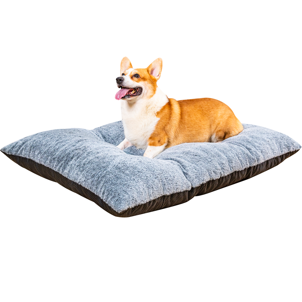 LinkRomat Washable Dog Bed for Small Dogs Dog Crate Mat 32 Inch Comfy Fluffy Kennel Pad Anti-Slip for Dogs Up to 60 lbs, 32" x 21"