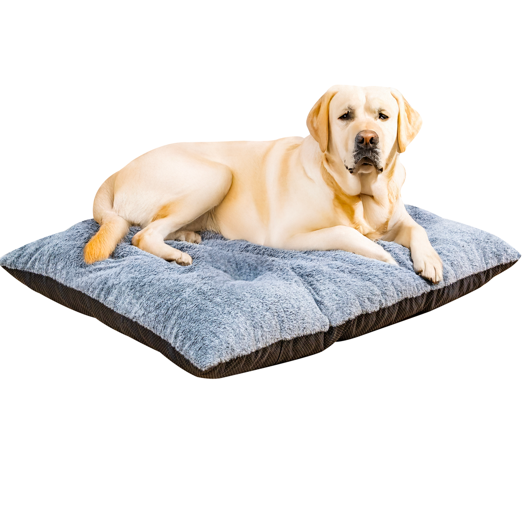 LinkRomat Washable Dog Bed for Small Dogs Dog Crate Mat 32 Inch Comfy Fluffy Kennel Pad Anti-Slip for Dogs Up to 60 lbs, 32" x 21"