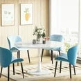 LinkRomat 31.5" Round Dining Table,Kitchen Dining Table 2-4 People Modern Kitchen Table with MDF Top & Pedestal Base,Coffee Office Living Room Table,White