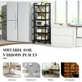 LTTROMAT Slim Rolling Storage Cart 6 Tier Bathroom Organizer Mobile Shelving Unit Utility Cart Tower Rack for Kitchen Laundry Narrow Places, Black