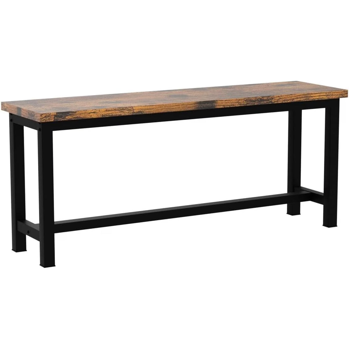 MOOSENG 2 Pack 39 Inch Industrial Dining Bench Set of 2 Black Kitchen Bench with Metal Legs Durable and Stable for Dining Room Living Room Bedroom Entryway
