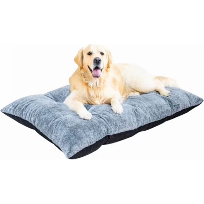 LinkRomat Dog Bed for Large and Medium Dogs,Soft Faux Fur Crate Mat,High-Density Foam Pet Mattress with Anti-Slip Bottom(43.7inch)